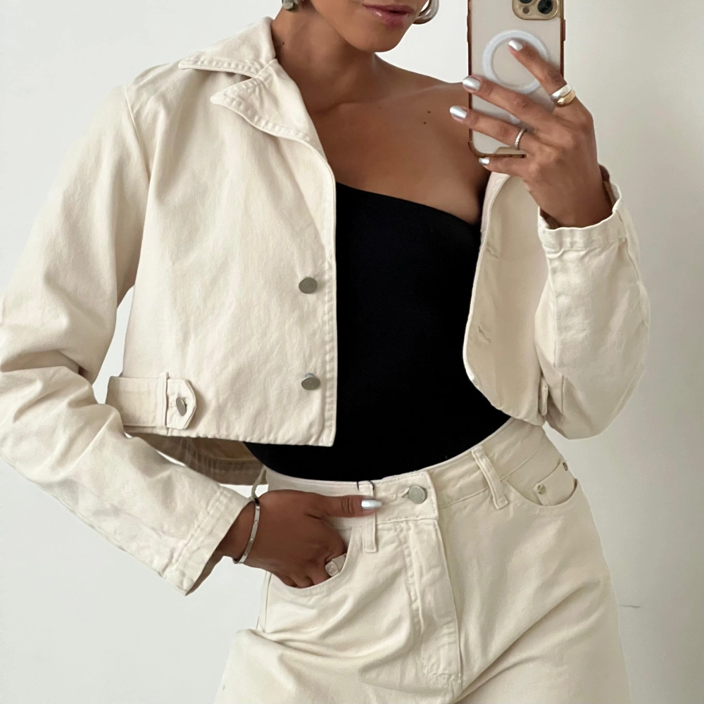 Blazer Cropped Louise - Creme