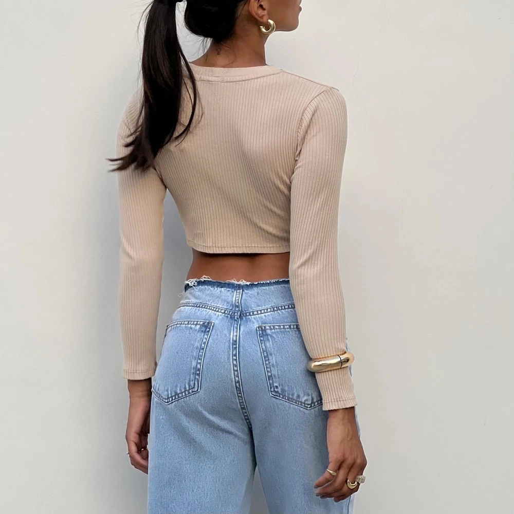 Blusa Cropped Valentina - Bege