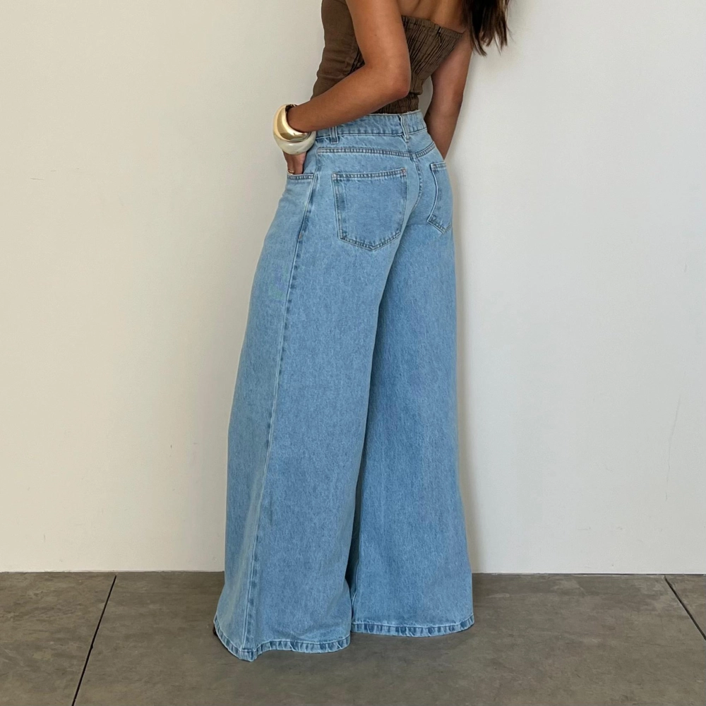 Calça Pantalona Júlia - Jeans