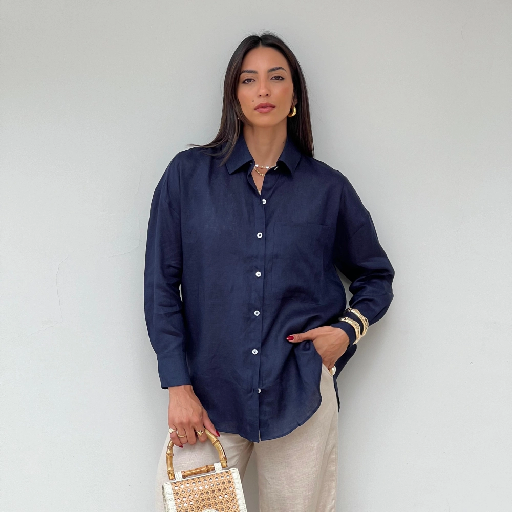 Camisa Chloe - Azul Marinho