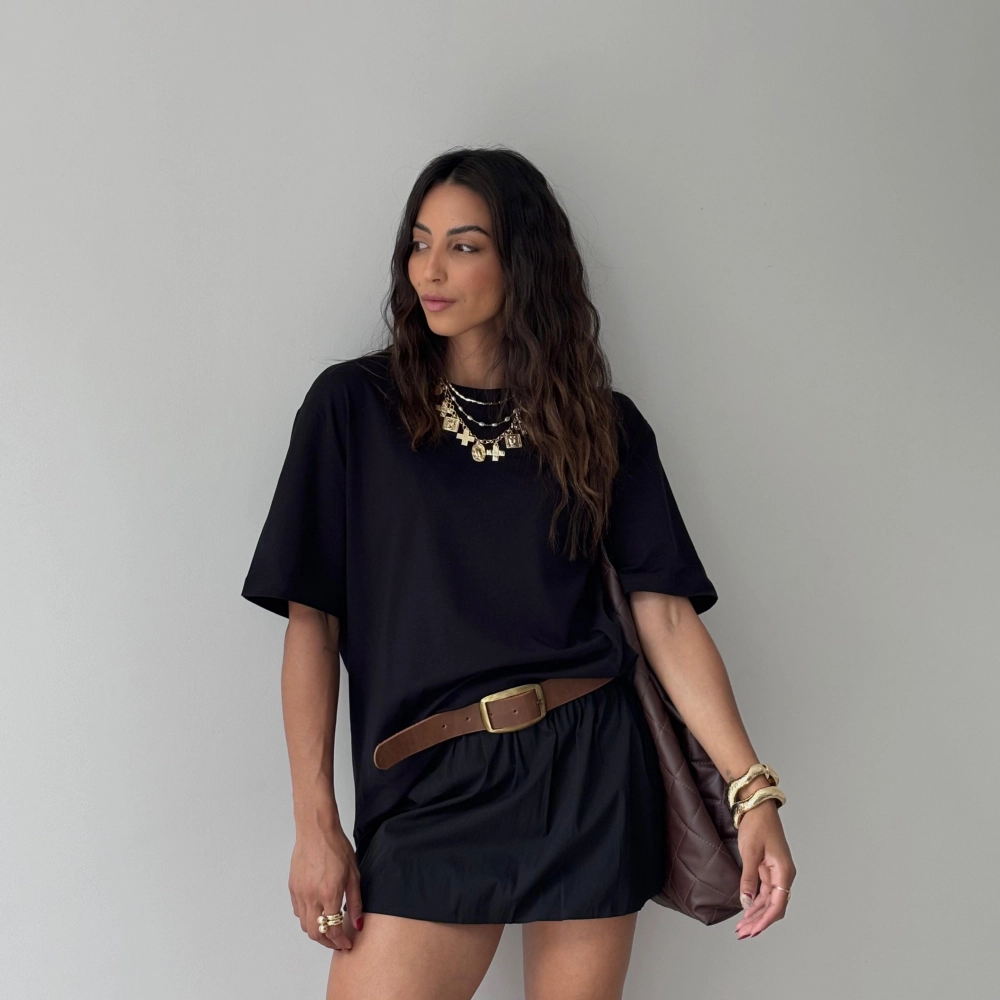 Shorts Saia Dafne - Preto