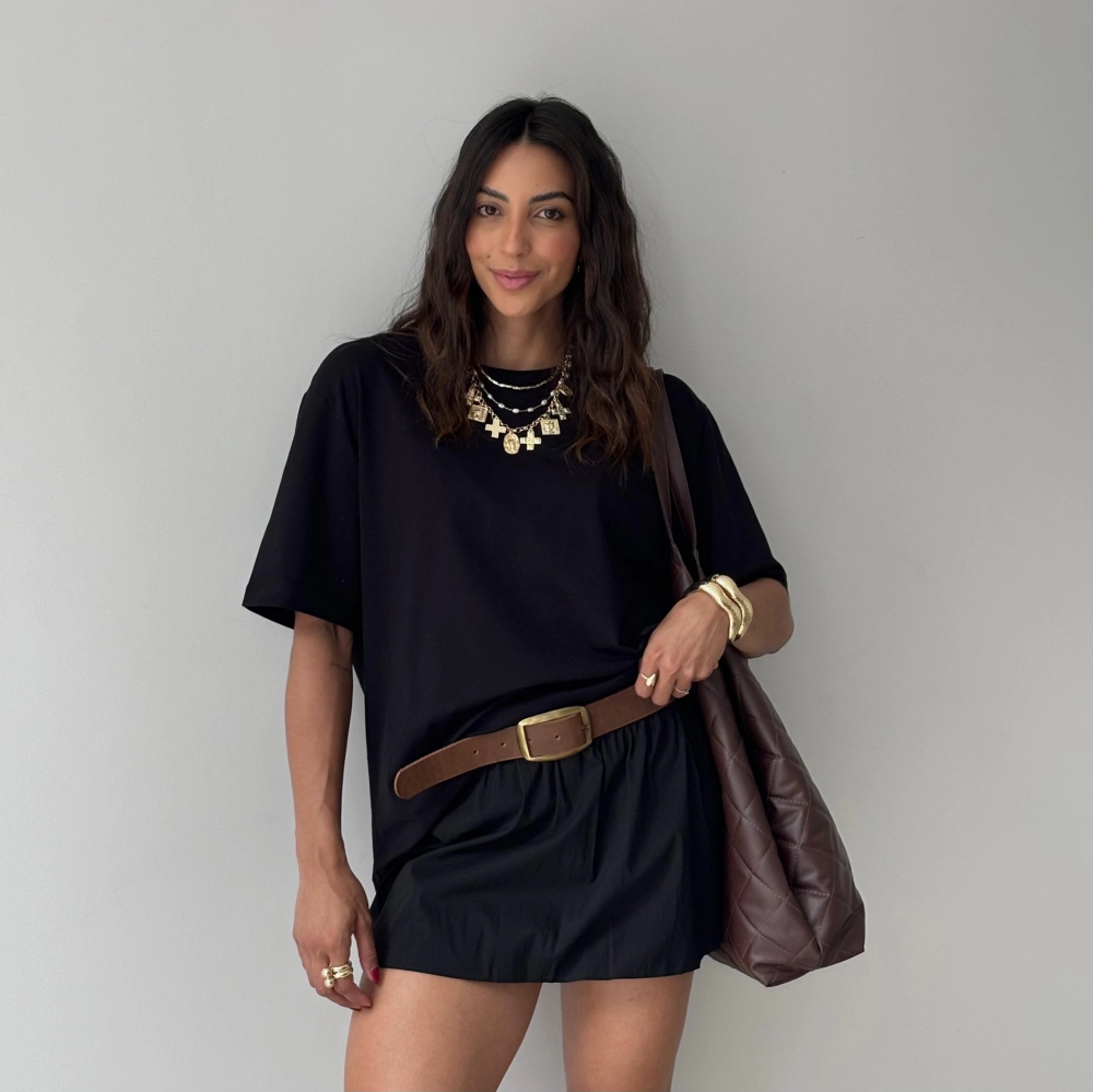 Shorts Saia Dafne - Preto