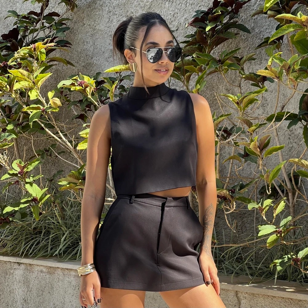 Shorts Saia Hellena - Preto