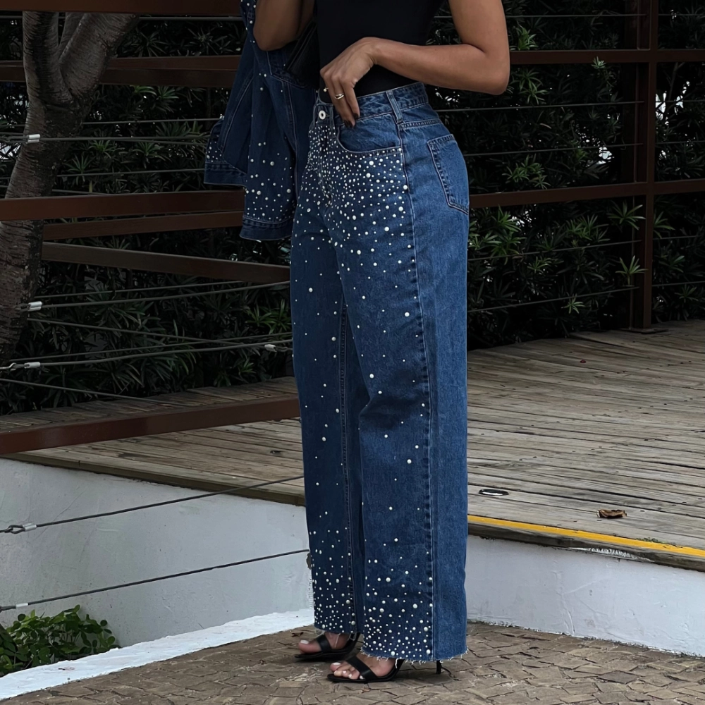 Calça Jeans Wide Leg Mahina