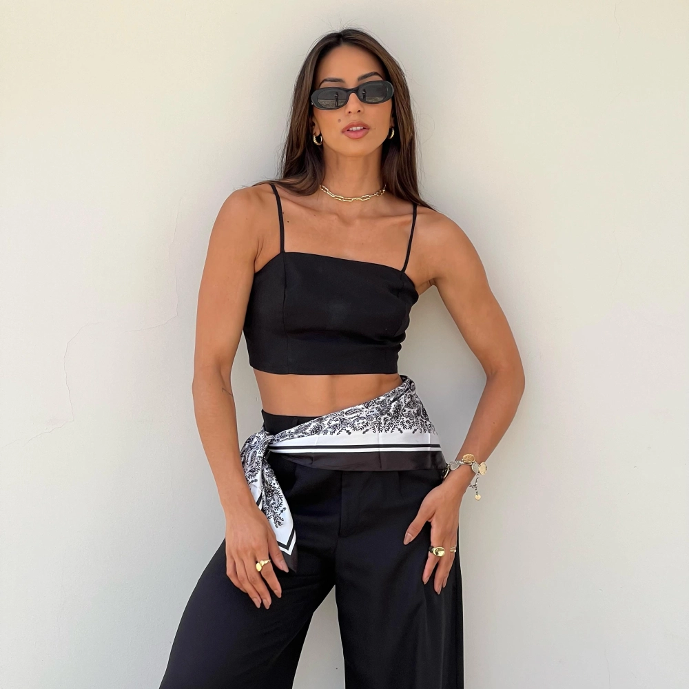 Cropped Hellena - Preto