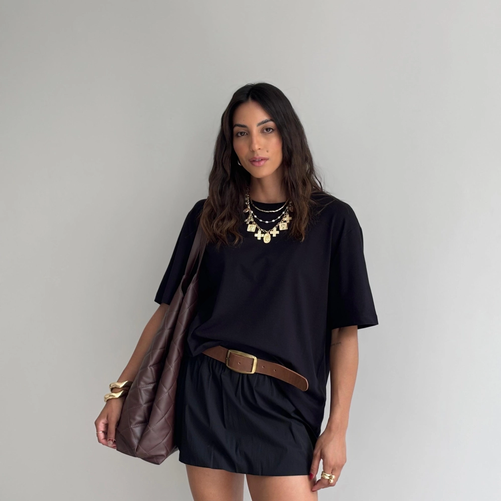 Shorts Saia Dafne - Preto