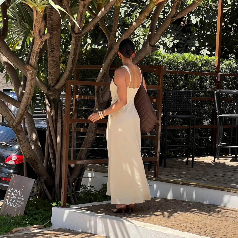 Vestido Olivia - Areia