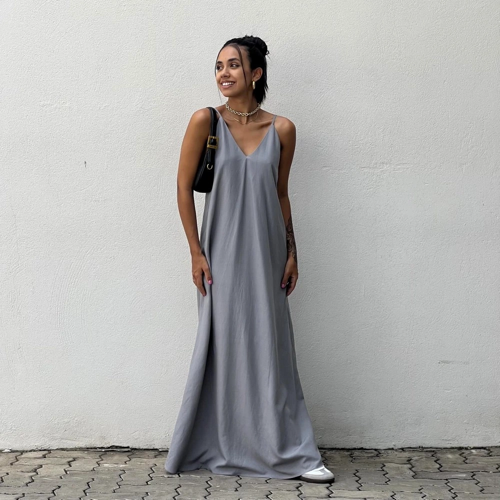 Vestido Rafaela - Cinza